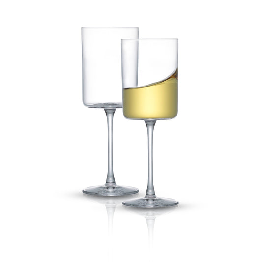 Claire Crystal Stemmed White Wine Glasses