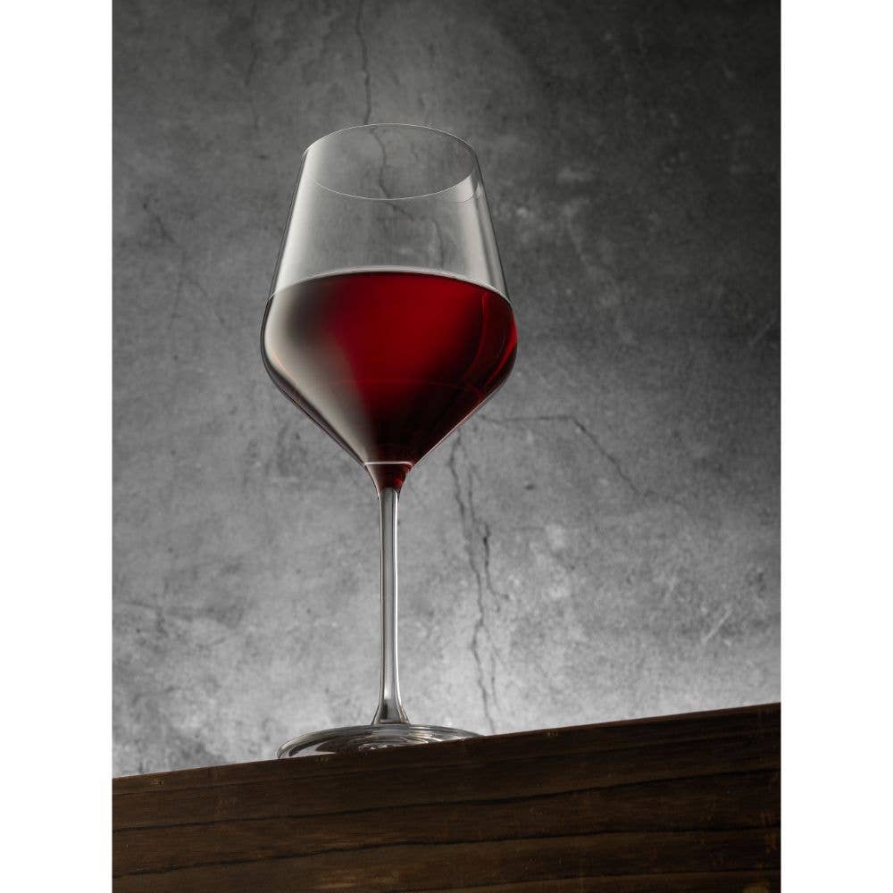 Layla Crystal Stemmed Red Wine Glasses, 17 Oz Set of 4