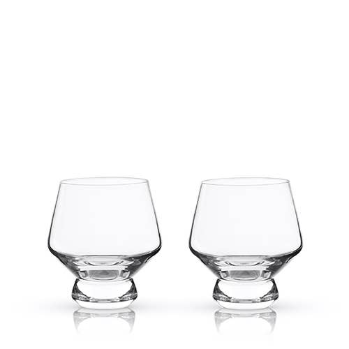 Raye™ Stackable Crystal Footed Punch Cups - Set of 2