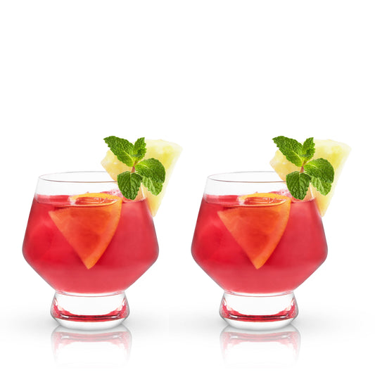 Raye™ Stackable Crystal Footed Punch Cups - Set of 2