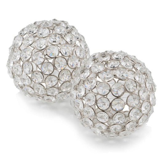 Facetas 4" Cristal Sphere - Set of 2