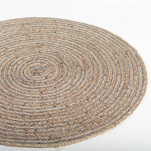 3' x 3' Round Jute Rug, Beige