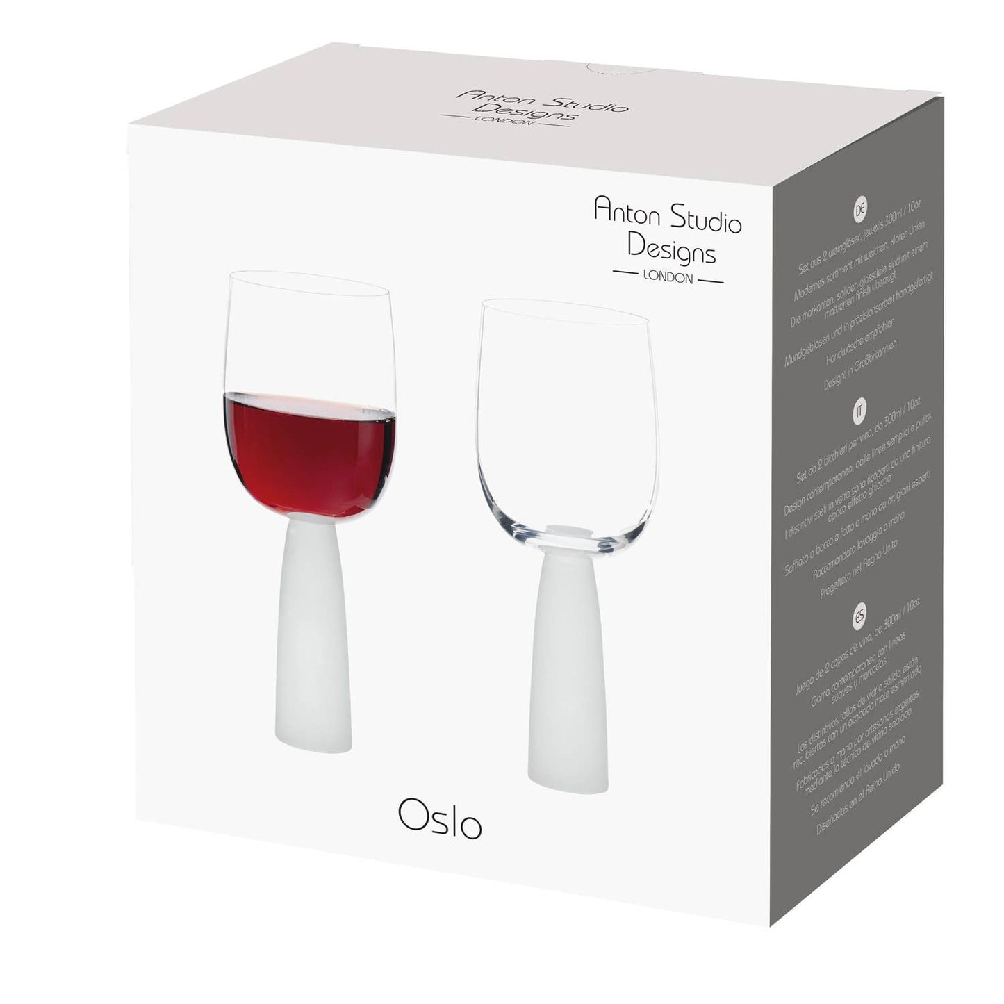 Set of 2 Oslo Wine Glasses Frost