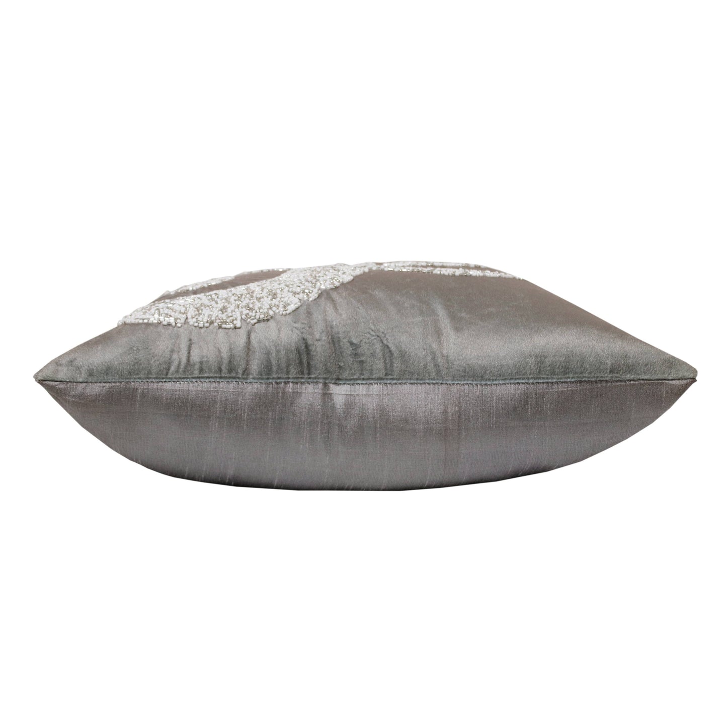 Harrison Handmade Throw Pillow, 20" x 20", Gray/Silver