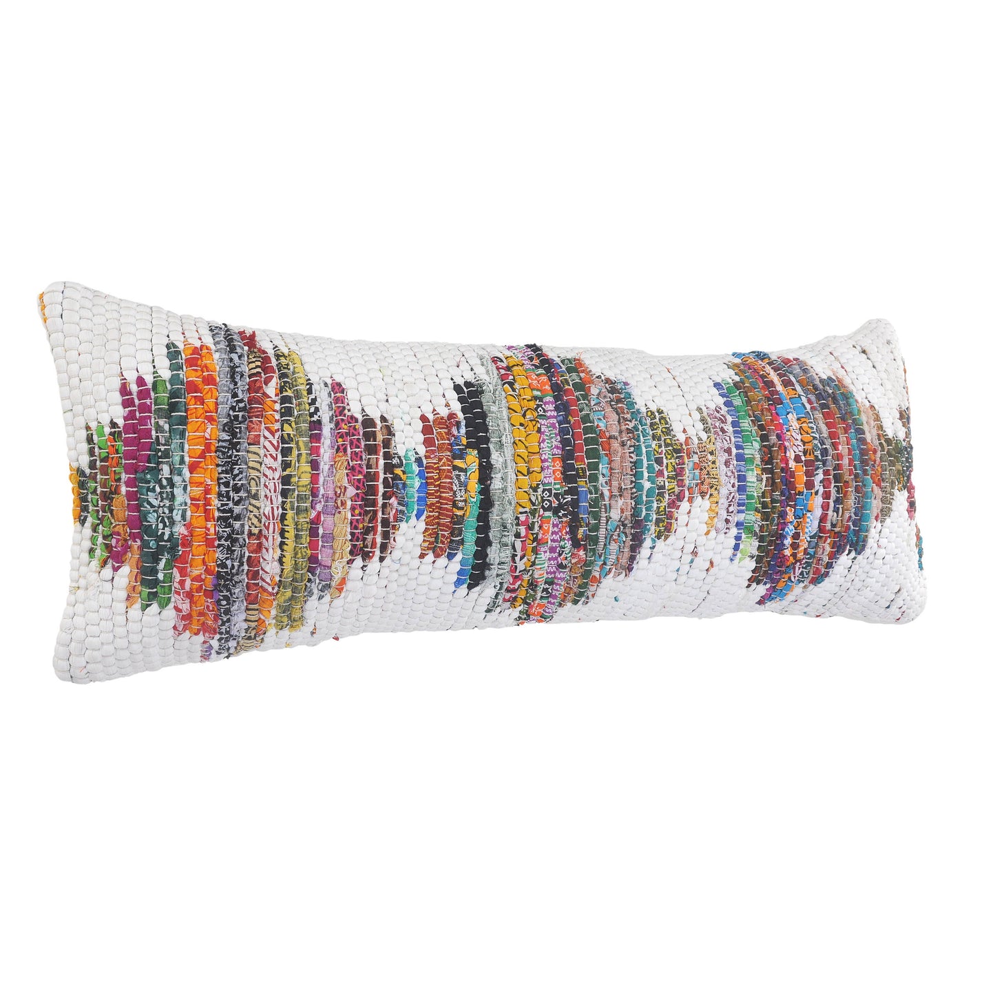 Chantale Geometric Throw Pillow, White/Multi