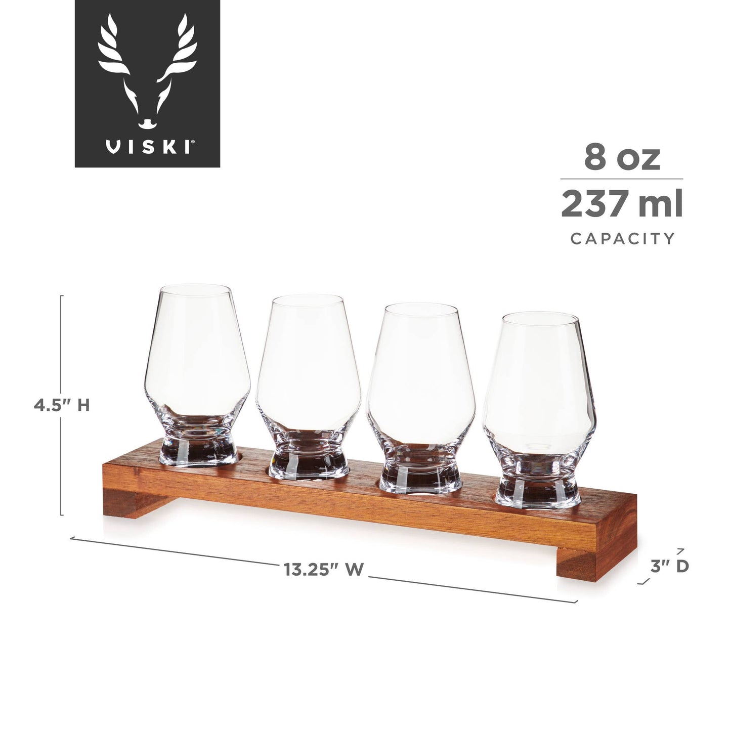 Raye™ Crystal Spirits Tasting Glass Flight Set - Set of 5