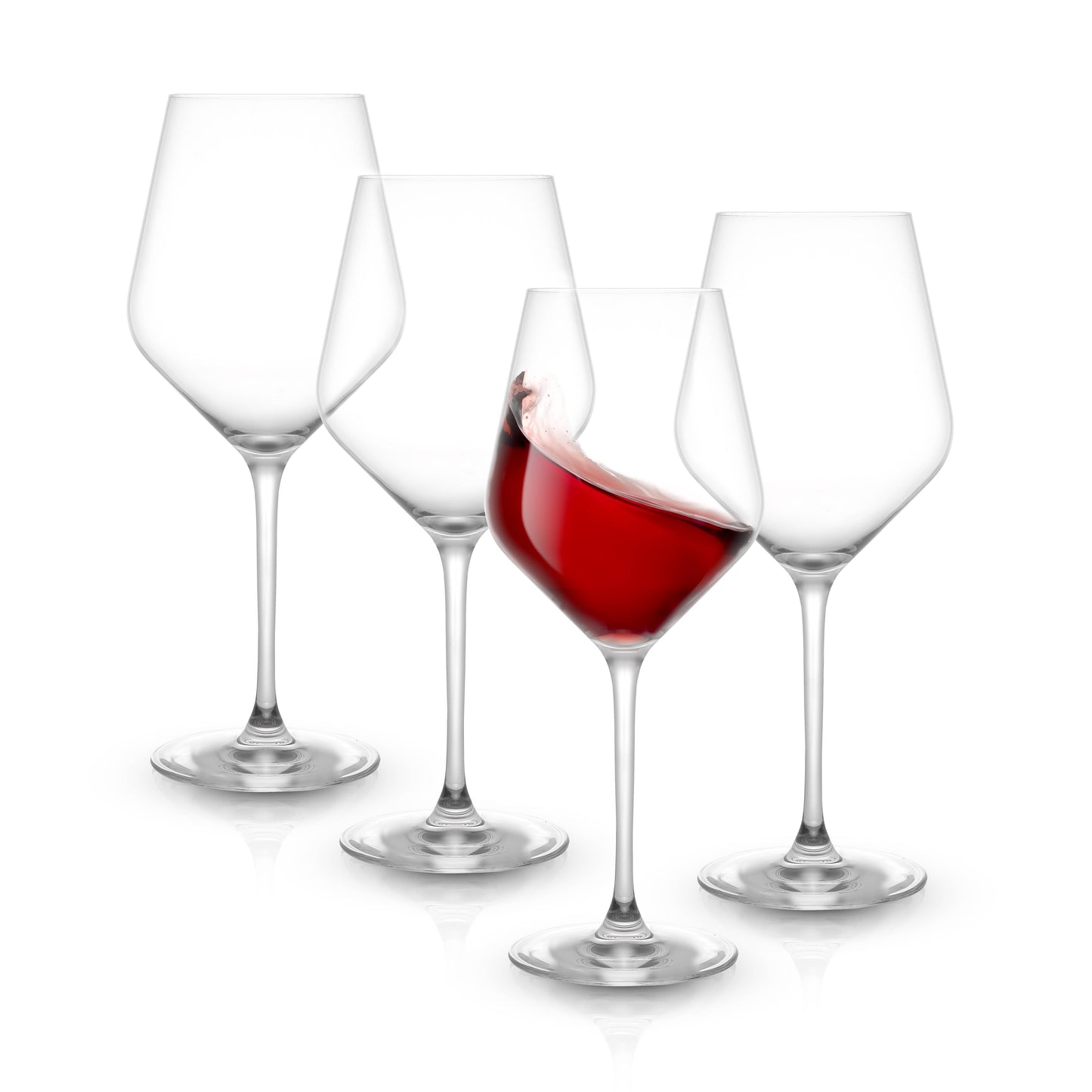 Layla Crystal Stemmed Red Wine Glasses, 17 Oz Set of 4