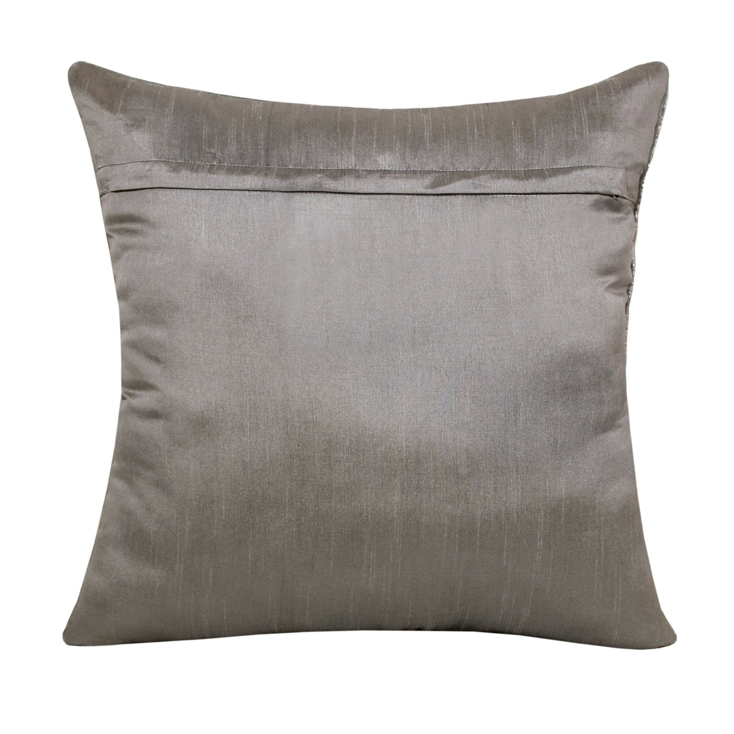 Harrison Handmade Throw Pillow, 20" x 20", Gray/Silver