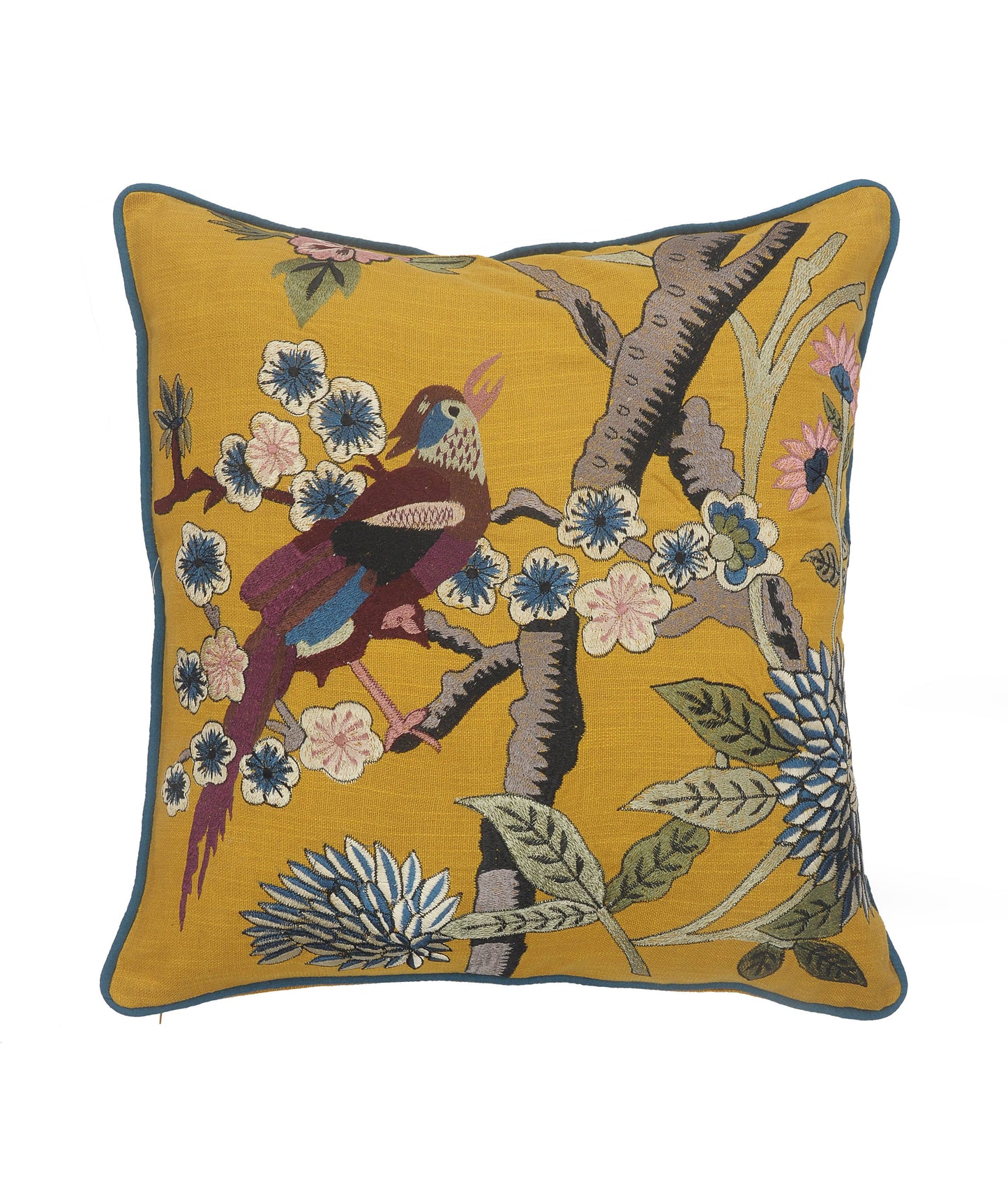 Yellow Bird of Paradise Throw Pillow