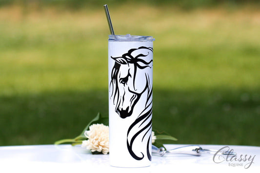 Breathless Arabian Horse, 20 oz Skinny Tumbler with Straw